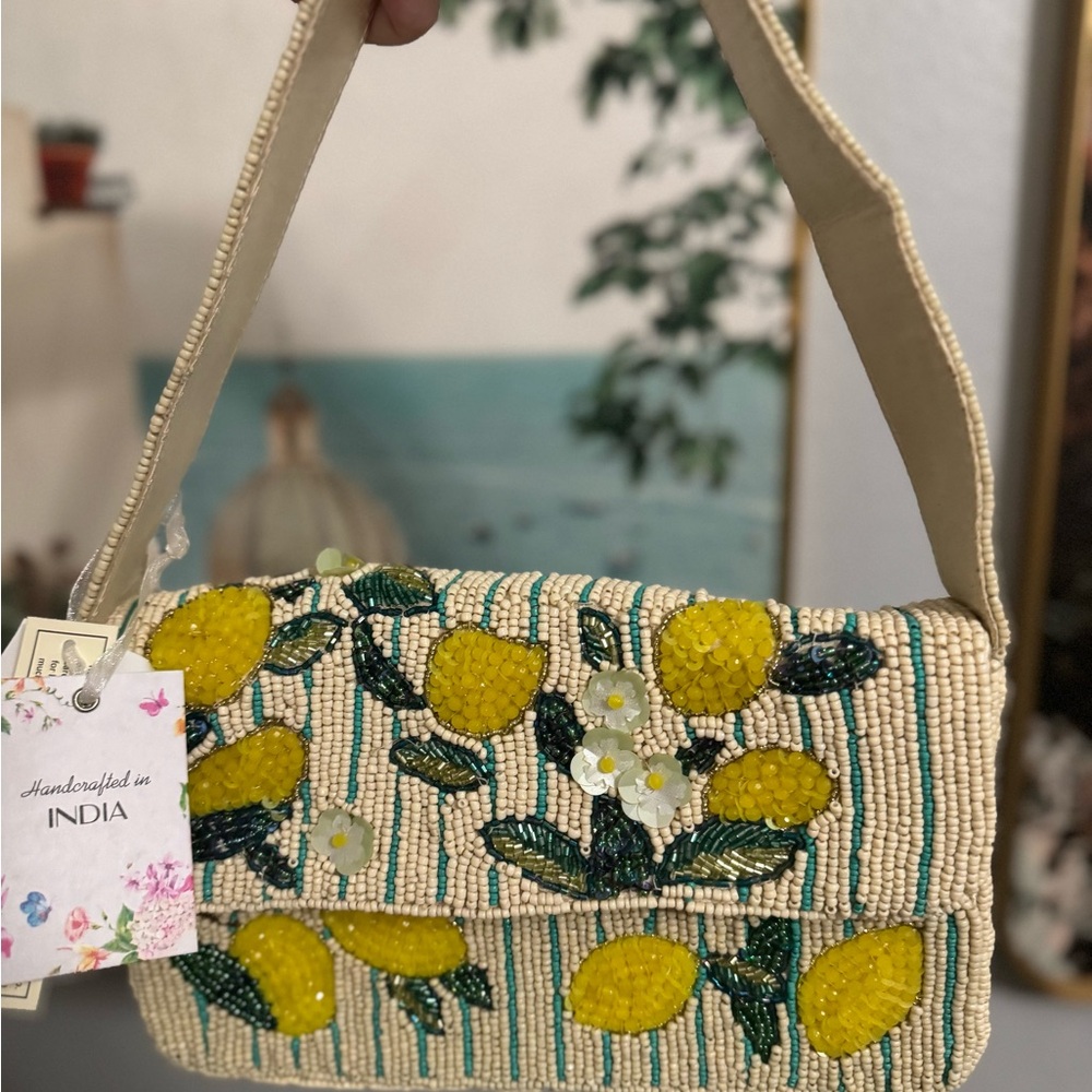 Viral Beaded Lemon Bag